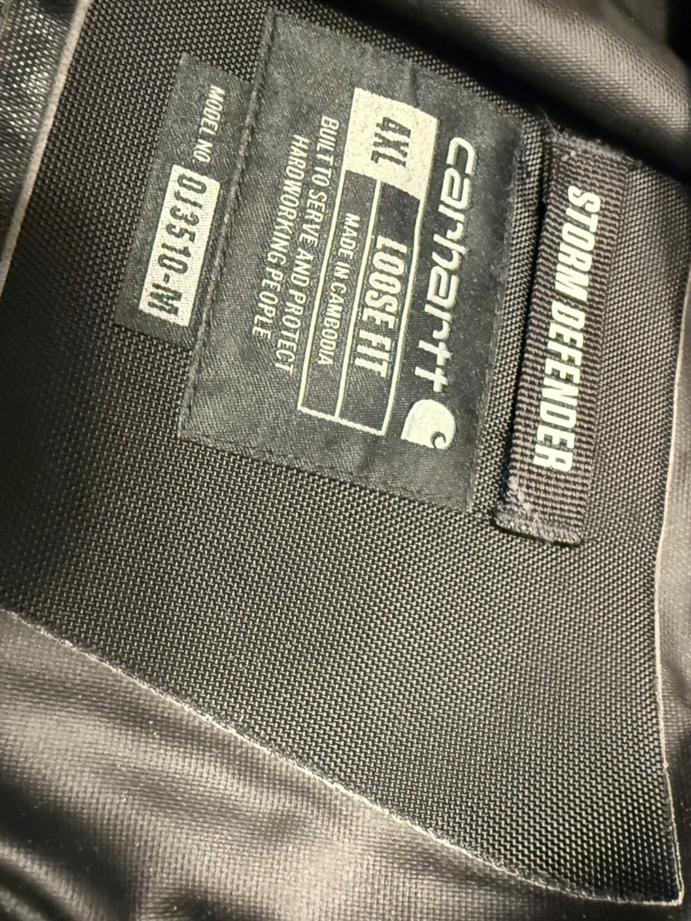 4xl Black Carhartt rain defender wind breaker - Picture 2 of 2